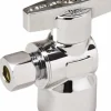 FIP 1/2 Inlet, 125 Max psi, Chrome Finish, Brass Water Supply Stop Valve
