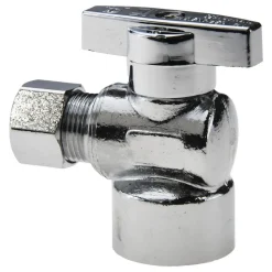 FIP 1/2 Inlet, 125 Max psi, Chrome Finish, Brass Water Supply Stop Valve
