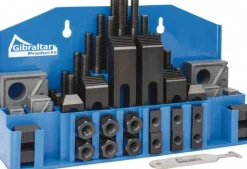 Fixture Clamp Step Block & Clamp Set: 52 Pc, 1/2-13 Stud Thread, 5/8" T-Slot, 1" Step Block Width