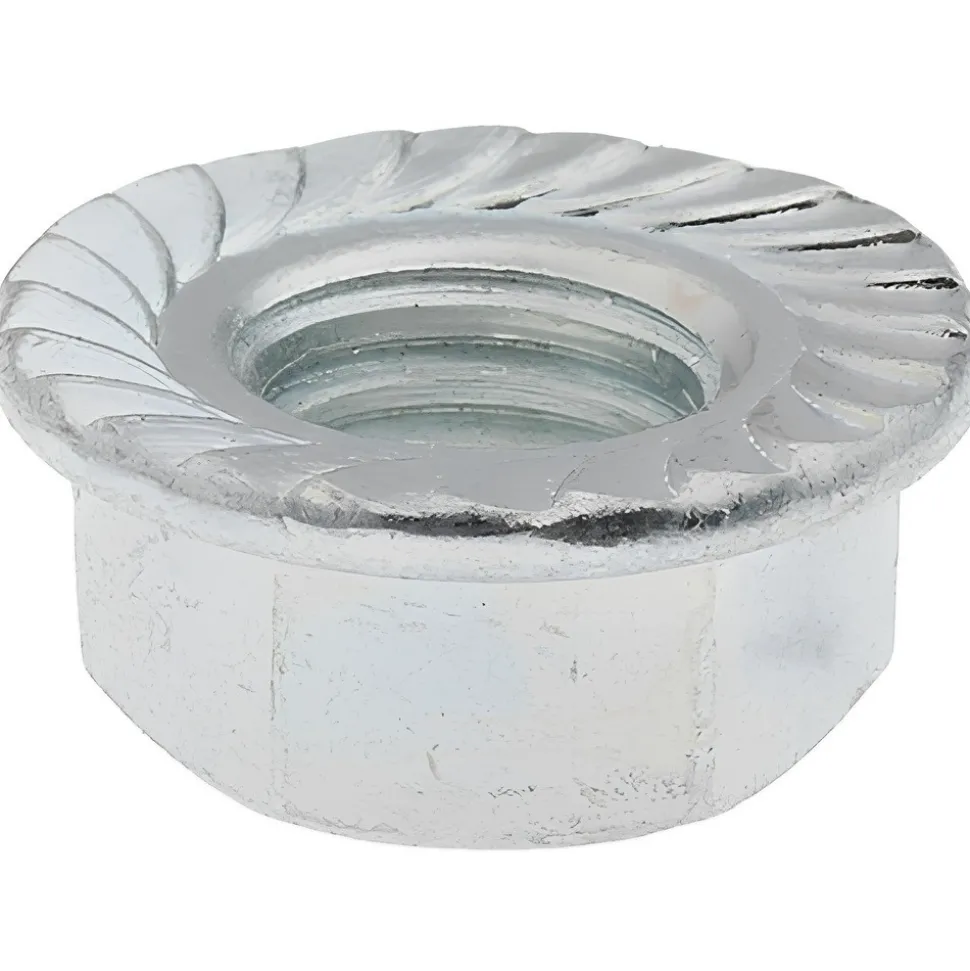 1/2-13, 1.031" Flange Dia, Serrated Flange Nut