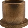 Flanged Sleeve Bearing: 3/4" ID, 1" OD, 1" OAL, Oil-Impregnated Bronze