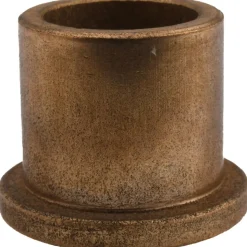 Flanged Sleeve Bearing: 3/4" ID, 1" OD, 1" OAL, Oil-Impregnated Bronze