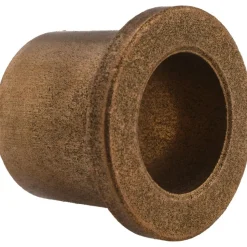 Flanged Sleeve Bearing: 3/4" ID, 1" OD, 1" OAL, Oil-Impregnated Bronze