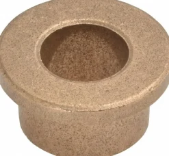 Flanged Sleeve Bearing: 1/2" ID, 3/4" OD, 1/2" OAL, Oil-Impregnated Bronze
