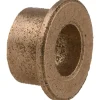 Flanged Sleeve Bearing: 1/4" ID, 3/8" OD, 1/4" OAL, Oil-Impregnated Bronze