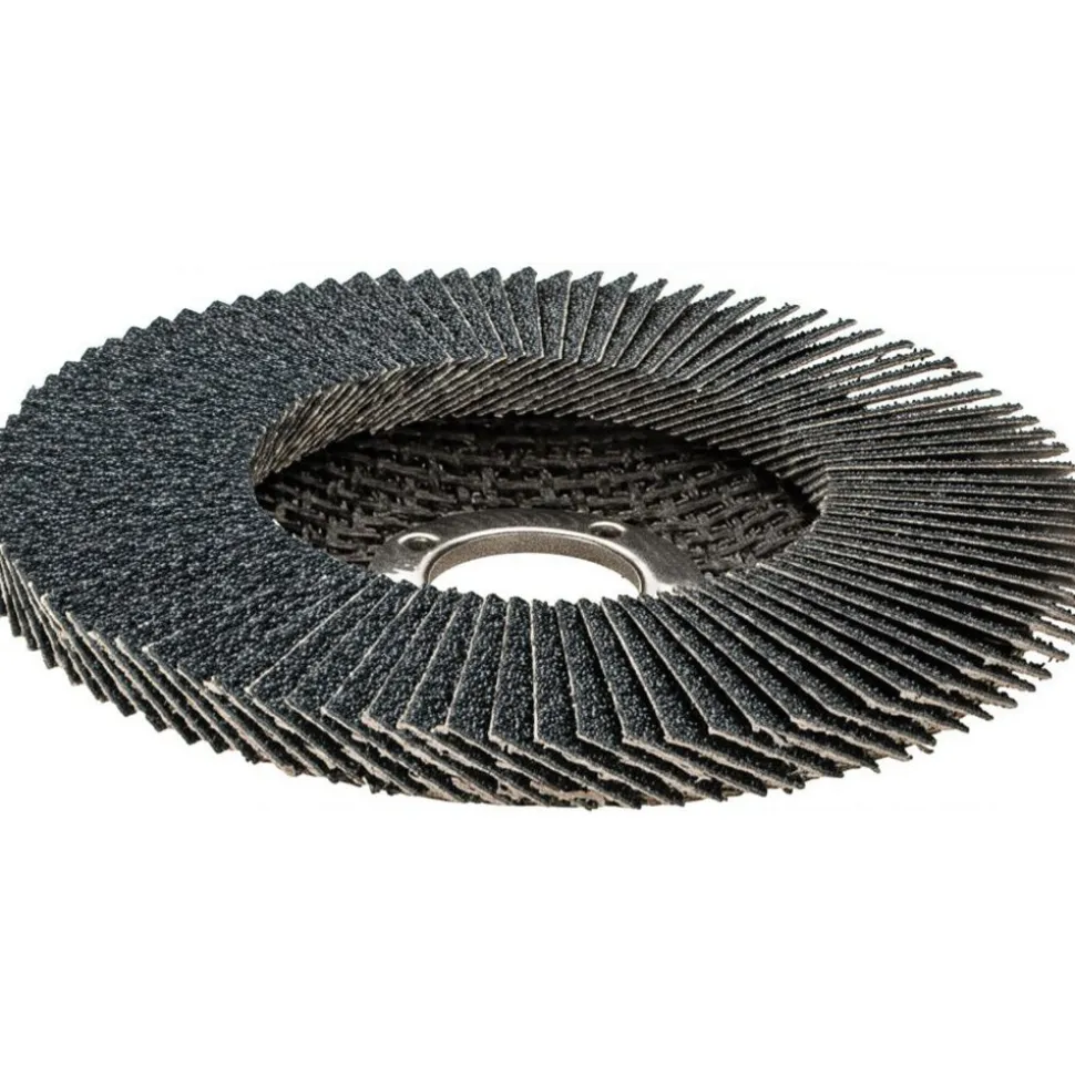 Flap Disc: 4-1/2" Dia, 7/8" Hole, Zirconia Alumina, Type 27