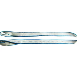 Flat Eye & Eye, Type 3 Web Sling: 4' Long, 2" Wide, 6400 lb Vertical Capacity, Polyester