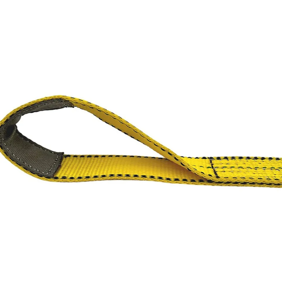 Flat Eye & Eye, Type 3 Web Sling: 6' Long, 2" Wide, 6400 lb Vertical Capacity, Polyester
