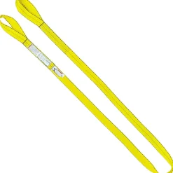 Flat Eye & Eye, Type 3 Web Sling: 4' Long, 2" Wide, 6400 lb Vertical Capacity, Polyester