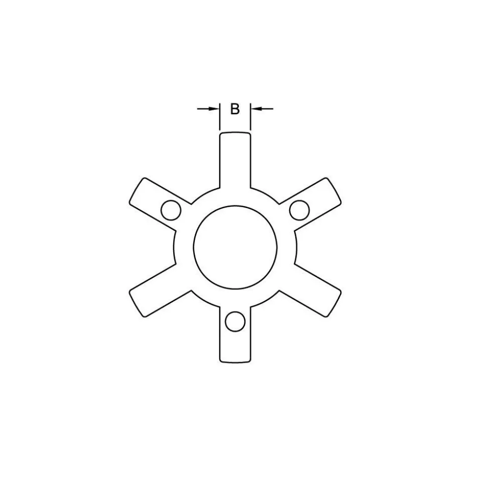 Flexible Coupling: Spider, Buna-N, 2" OAL
