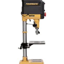 Floor Drill Press: 15" Swing, Geared Head, Variable Speed Pulley, 115V, Single Phase