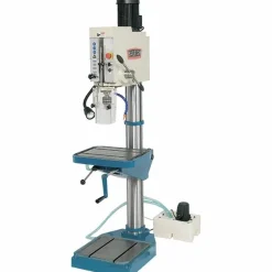 Floor Drill Press: 26-1/2" Swing, 3.5 hp, Geared Head Drive, 220 V, 3 Phase