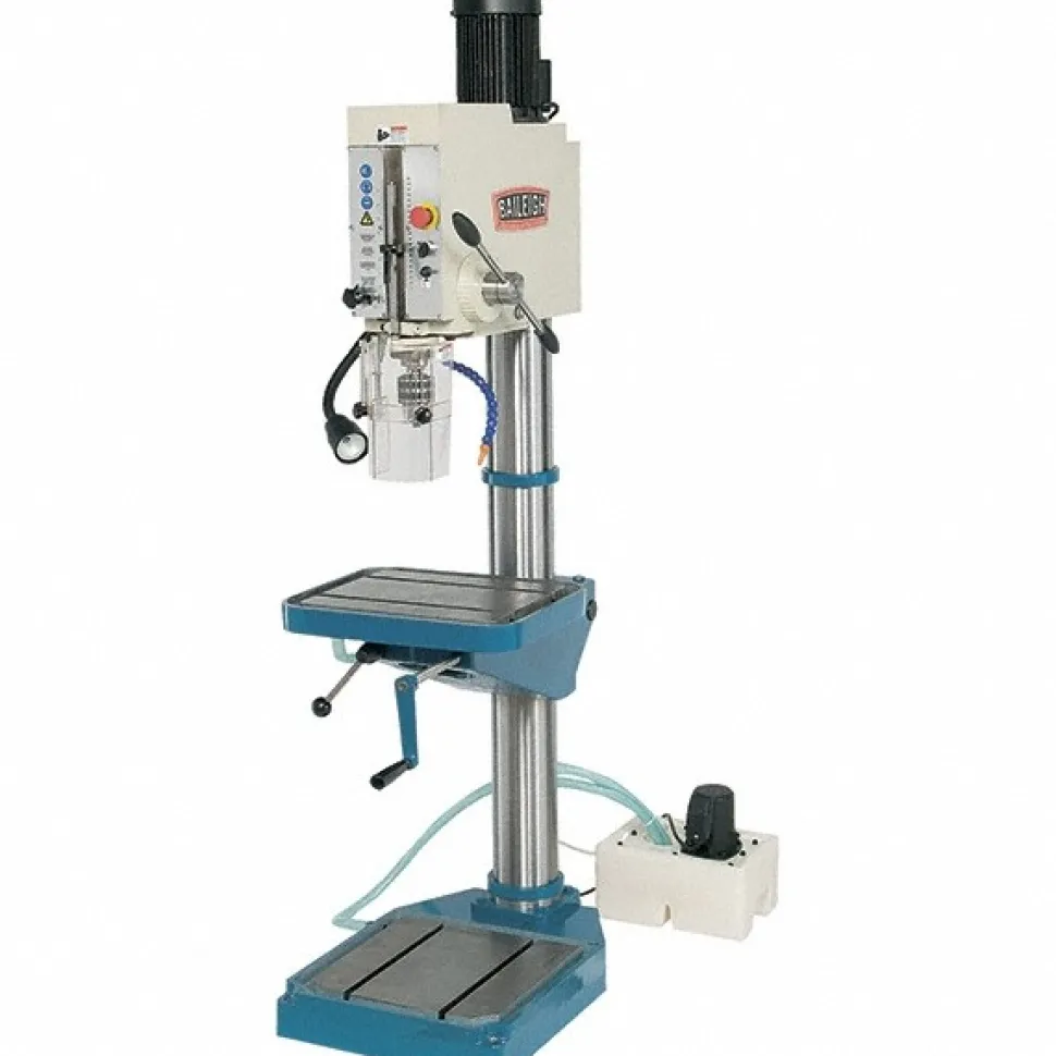 Floor Drill Press: 26-1/2" Swing, 3.5 hp, Geared Head Drive, 220 V, 3 Phase