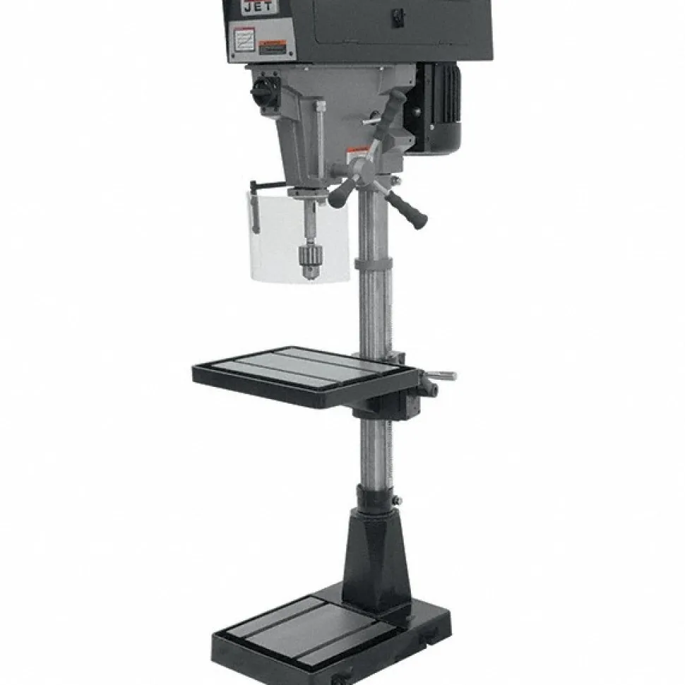 Floor Drill Press: 15" Swing, 1 hp, 1 Phase