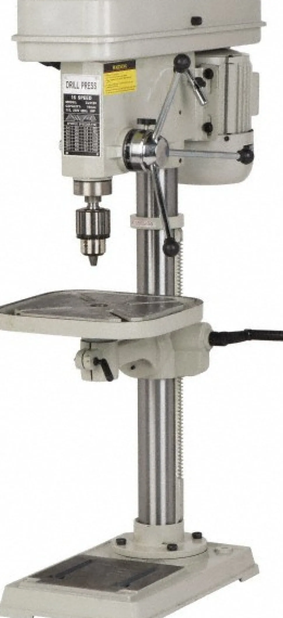 Floor Drill Press: 17.8740" Swing, 1 hp, Step Pulley Drive, 115 V, 1 Phase