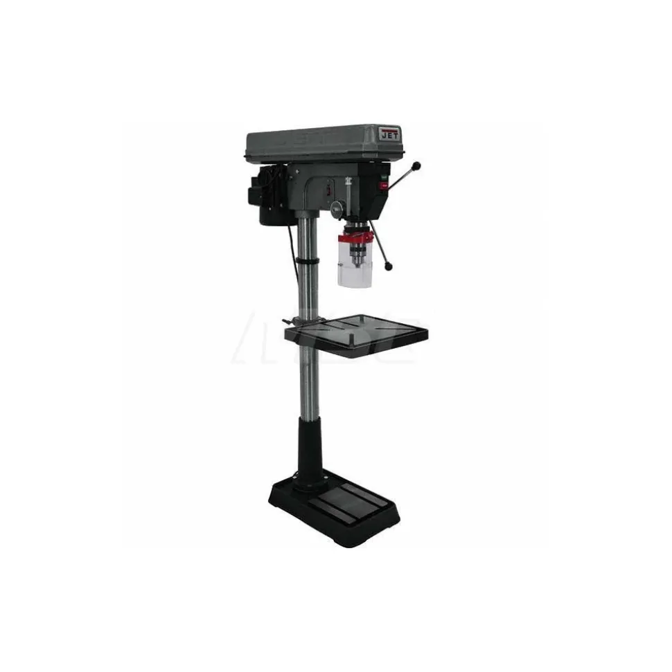 Floor Drill Press: 20" Swing, 1.5 hp, Step Pulley Drive, 115 & 230 V, 1 Phase