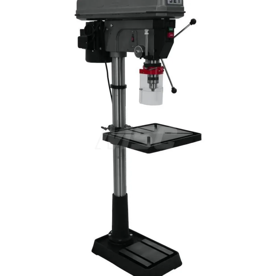 Floor Drill Press: 20" Swing, 1.5 hp, Step Pulley Drive, 115 & 230 V, 1 Phase