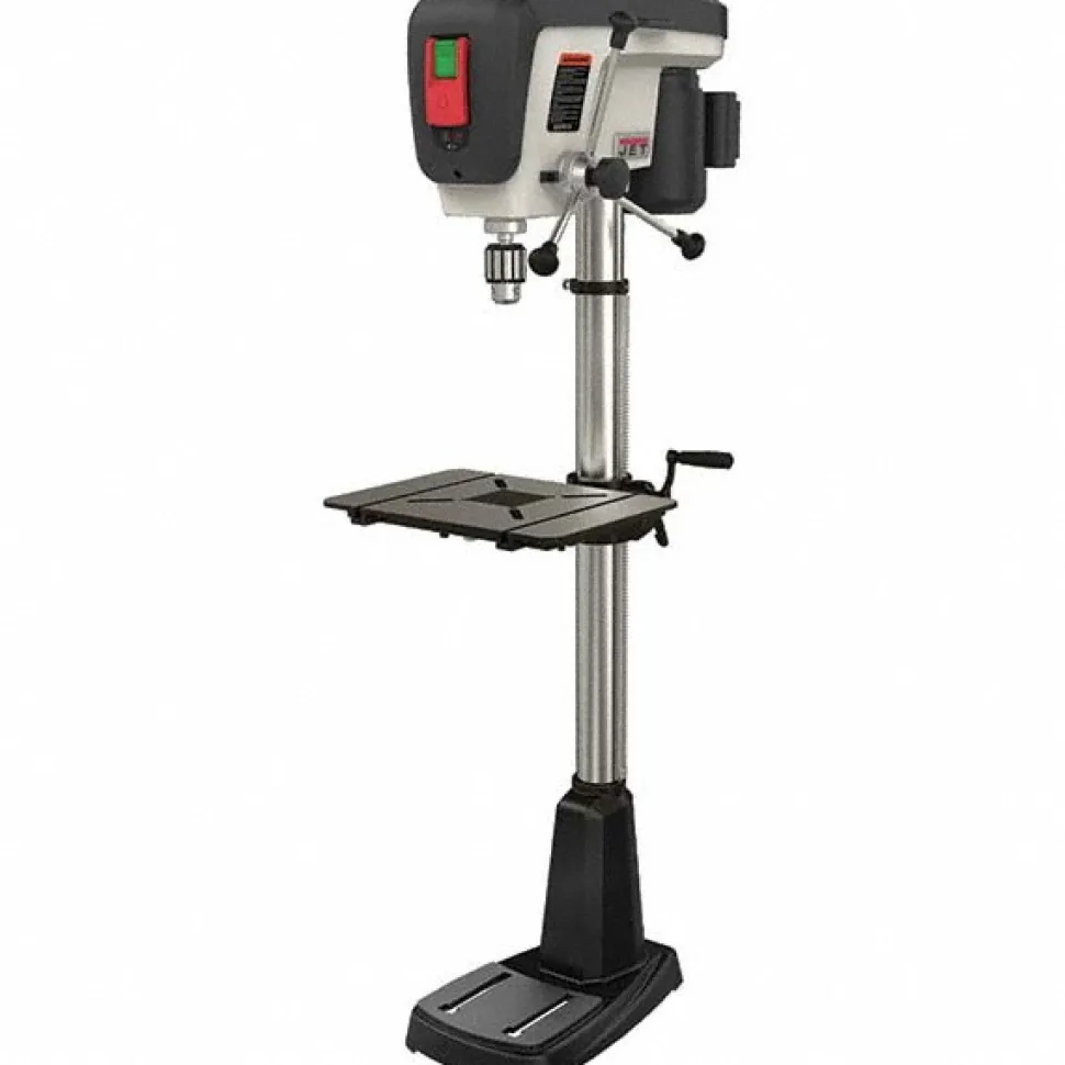 Floor Drill Press: 15" Swing, 3/4 hp, 115 V, 1 Phase