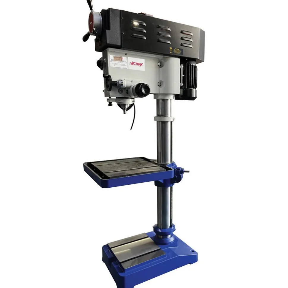 Floor Drill Press: 20" Swing, 1-1/2 hp, 220 V, 1 Phase