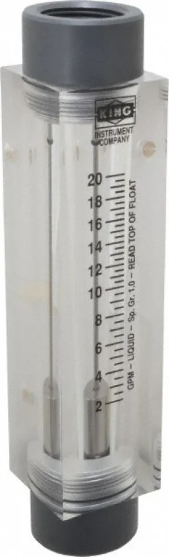 1" FNPT Port Block Style, Inline Flowmeter