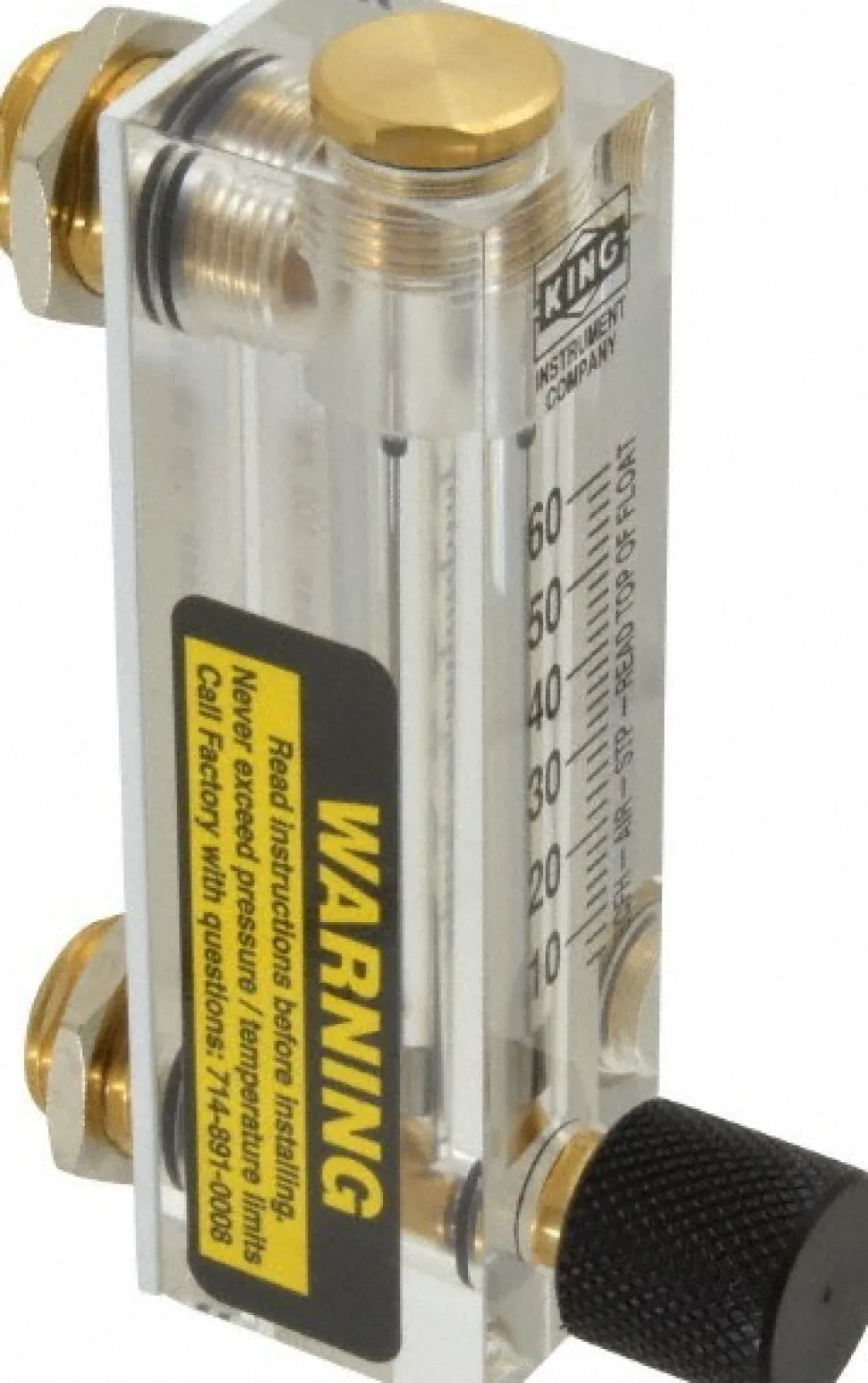 1/4" F Port Block Style, Panel Mount Flowmeter