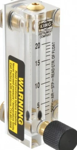 1/4" F Port Block Style, Panel Mount Flowmeter