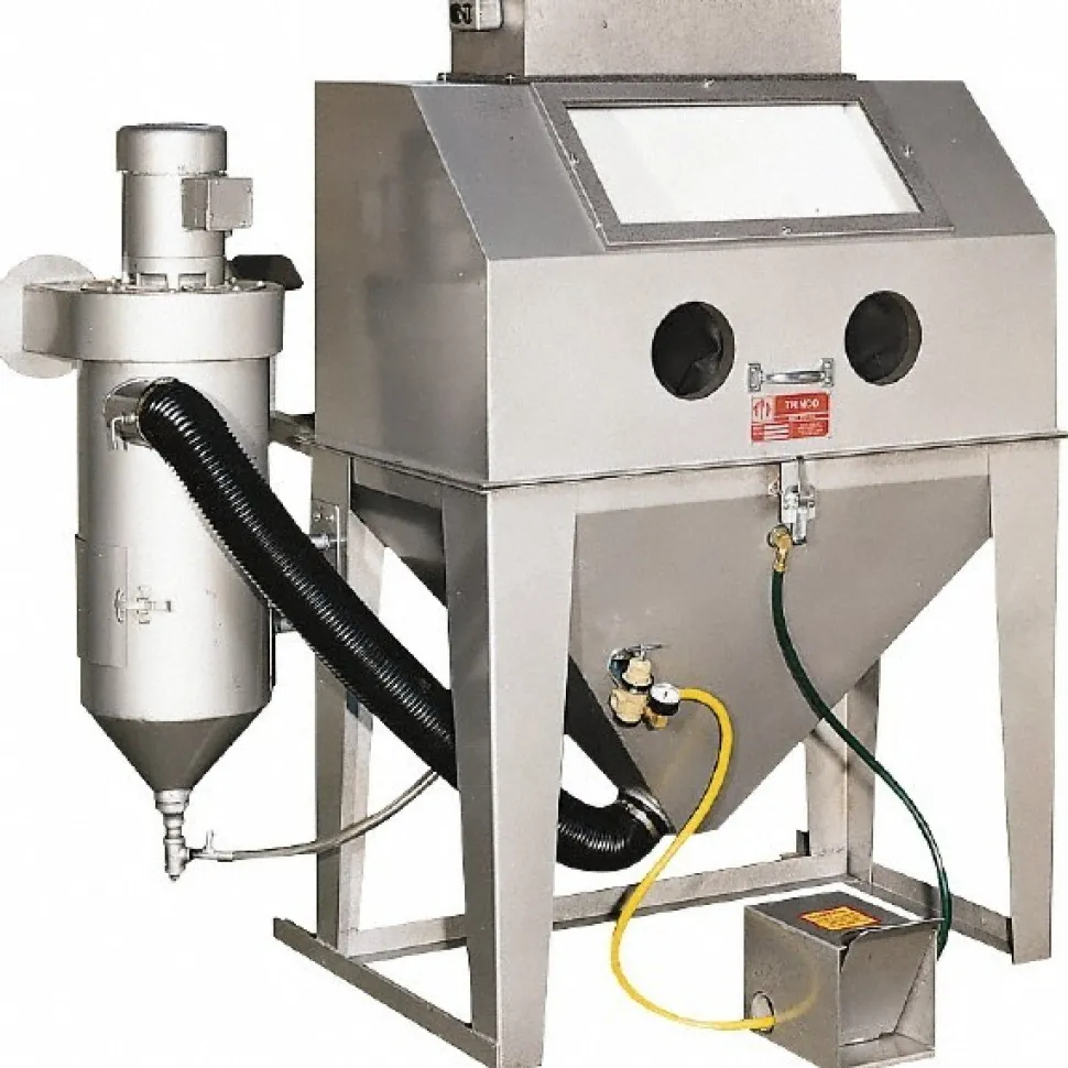 Free-Standing Sandblasting Cabinet: 42" Wide, 24" Deep, 24" High, 25 CFM @ 80 psi, Pressure
