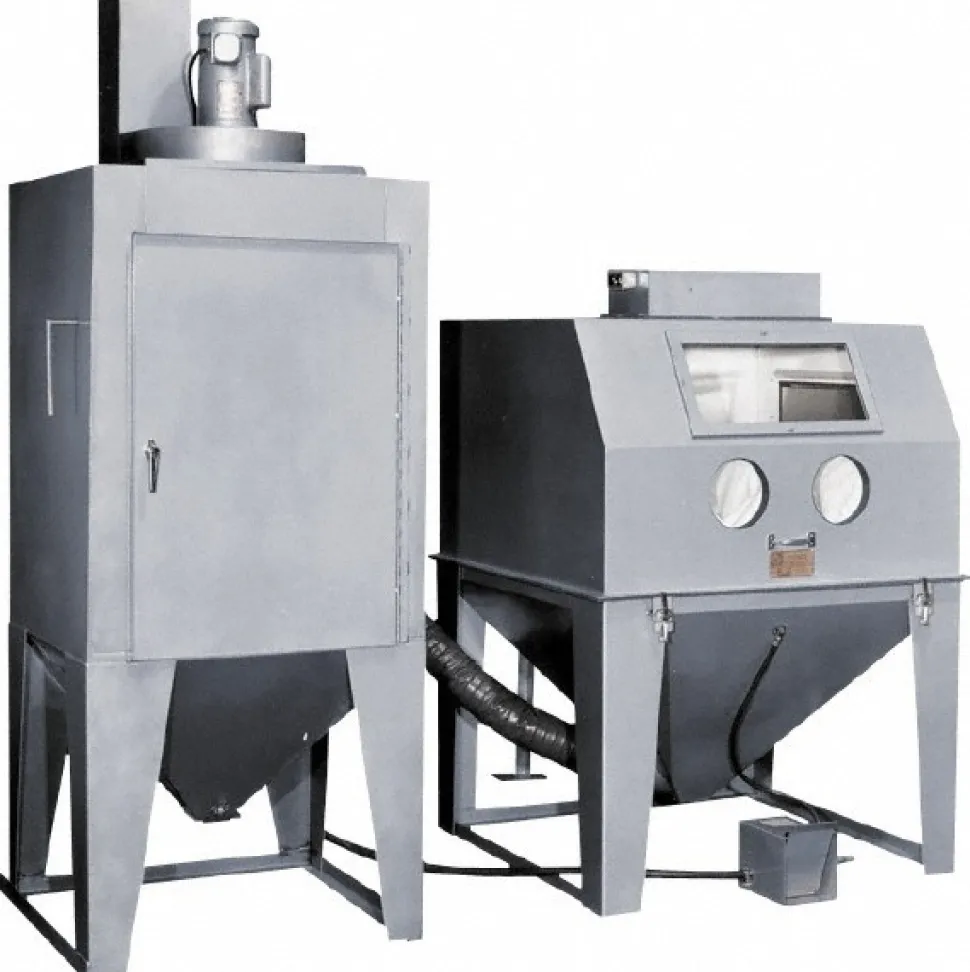 Free-Standing Sandblasting Cabinet: 48" Wide, 48" Deep, 36" High, Pressure
