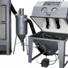 Free-Standing Sandblasting Cabinet: 48" Wide, 48" Deep, 31" High, 25 CFM @ 80 psi, Pressure