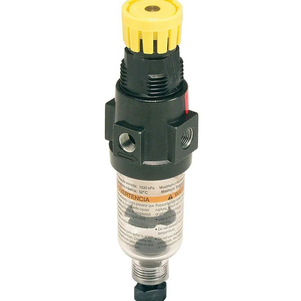 FRL Combination Unit: 1/4 NPT, Miniature, 1 Pc Filter/Regulator