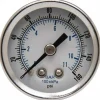 FRL Pressure Gauge: 1/8" Port, 160 Max psi, Use with 14E Miniature Filter/Regulator, 14R Miniature Regulator & P31 Mini Regulator