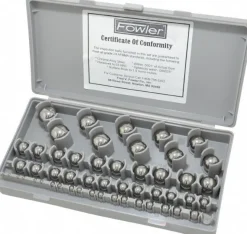 Gage Ball Sets; Minimum Dia (Inch): 0.125 in; Maximum Dia (Inch): 1 in; Accuracy Grade: 24; Material: Chrome Steel; Tolerance: 0.0001; Standards: AFBMA Certified; Tolerance (mm): 0.0001; Hardness: 63 Rc; Certification Included: Yes; Number of Pieces: 52; Number of Pairs: 26