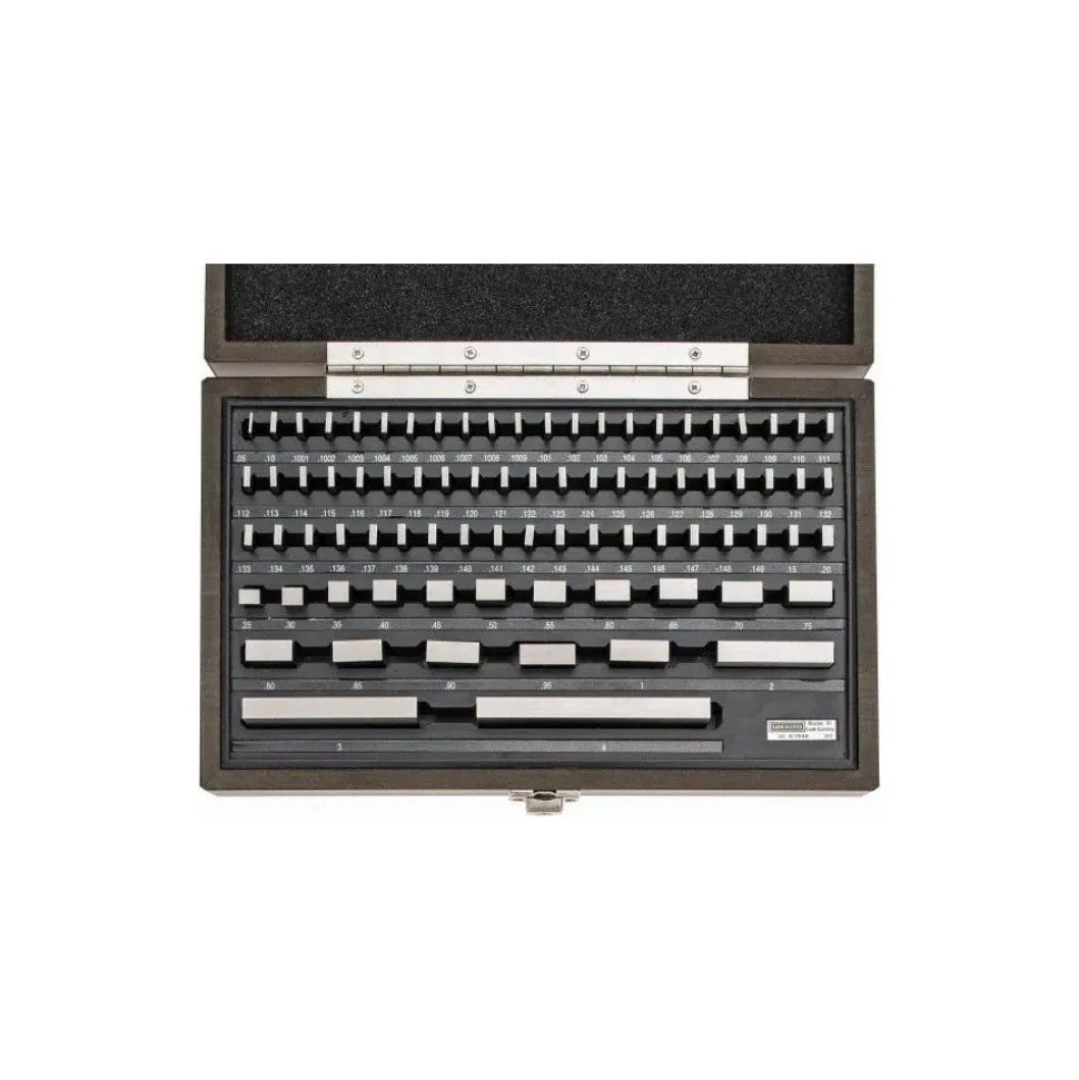 Gage Block Set: 0.05 to 4'' Range, 81 Pc, B Grade, Steel