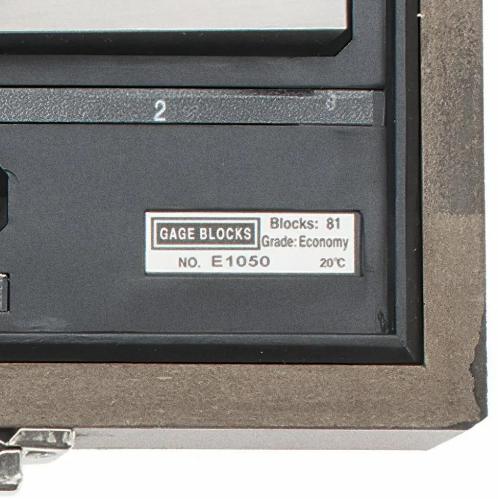 Gage Block Set: 0.05 to 4'' Range, 81 Pc, Economy Grade, Steel