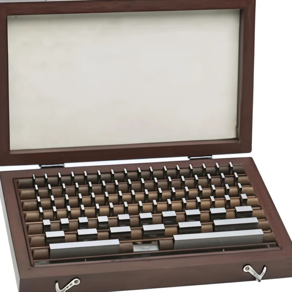 Gage Block Set: 0.05 to 4'' Range, 81 Pc, Economy Grade, Steel