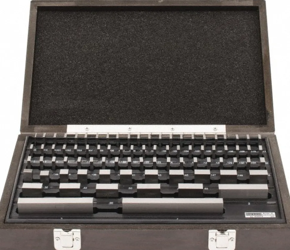 Gage Block Set: 0.05 to 4'' Range, 81 Pc, Economy Grade, Steel