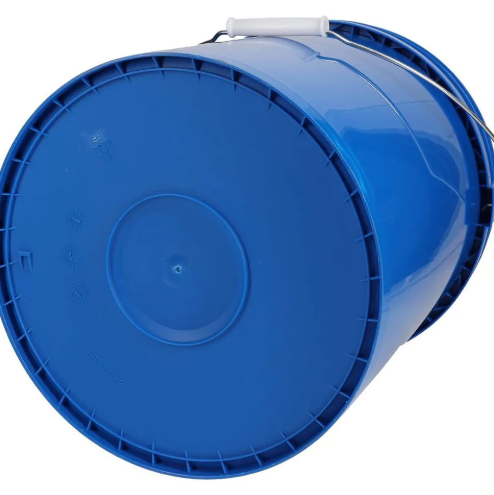 5 Gal, 14.5669" High, High-Density Polyethylene Round Blue Single Pail