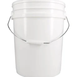 5 Gal, 14.5669" High, High-Density Polyethylene Round White Single Pail