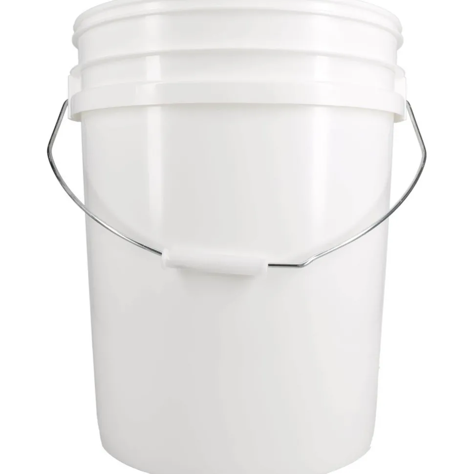 5 Gal, 14.5669" High, High-Density Polyethylene Round White Single Pail