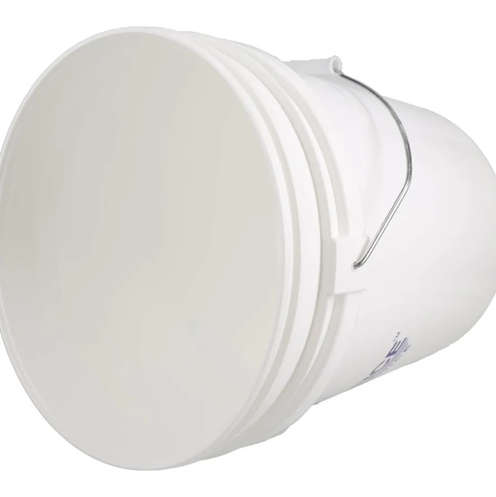 5 Gal, 14.5669" High, High-Density Polyethylene Round White Single Pail