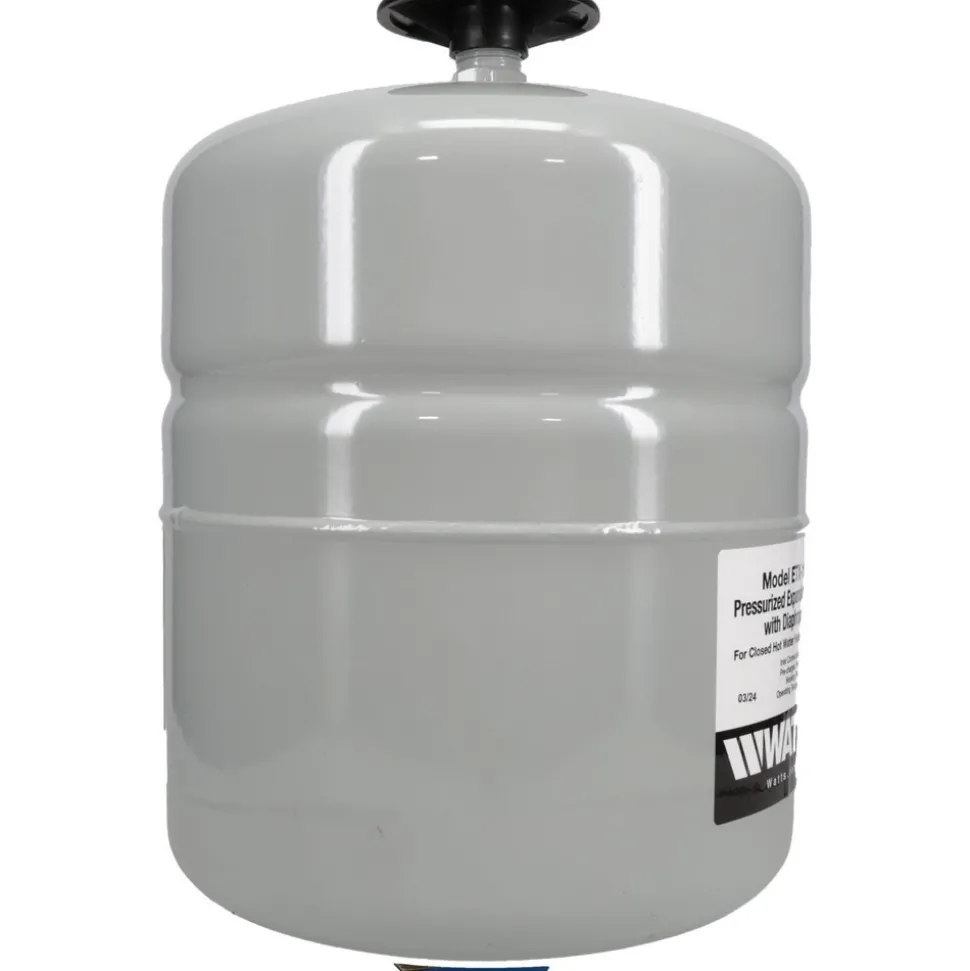 1.0 Gallon Capacity, 2.1 Gallon Tank, 8" Dia, 12-1/2" High, 1/2" Port, Expansion Tank