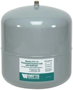 6.0 Gallon Capacity, 15 Gallon Tank, 16" Dia, 20-13/16" High, 1/2" Port, Expansion Tank