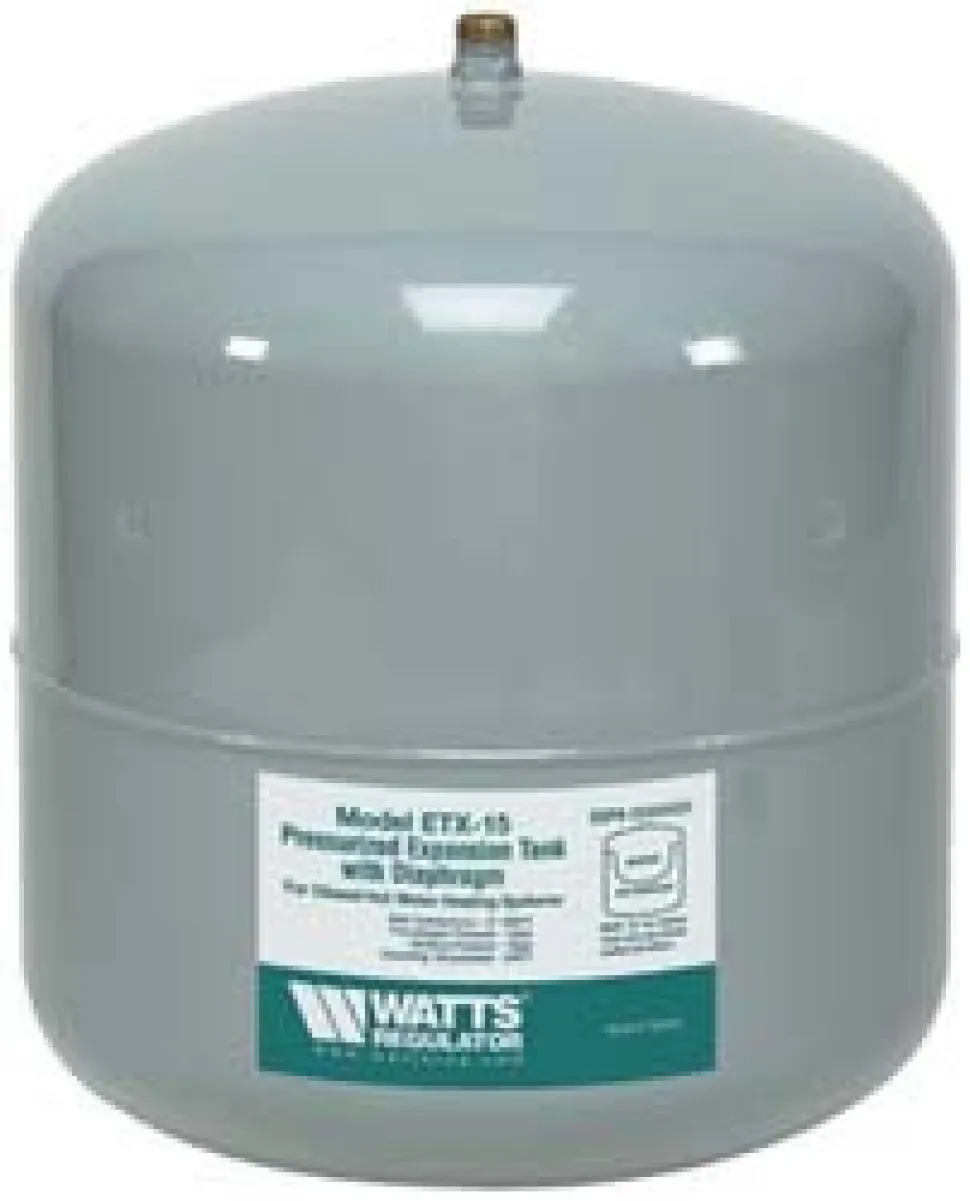 6.0 Gallon Capacity, 15 Gallon Tank, 16" Dia, 20-13/16" High, 1/2" Port, Expansion Tank