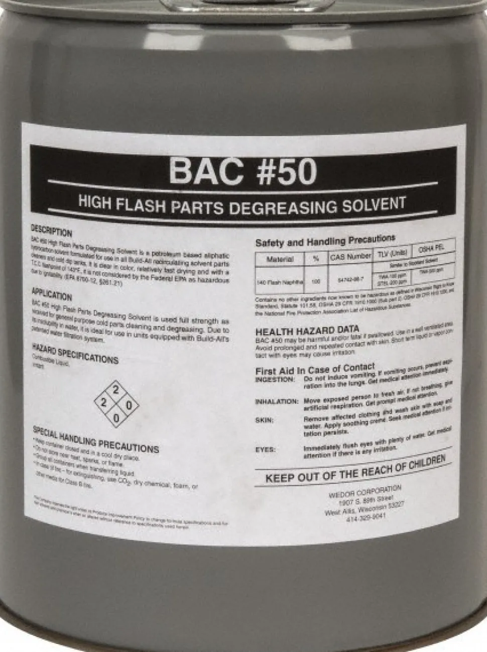 5 Gal Pail Parts Washer Fluid