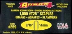 Galvanized Steel Cable Staple: 9/16" Leg Length