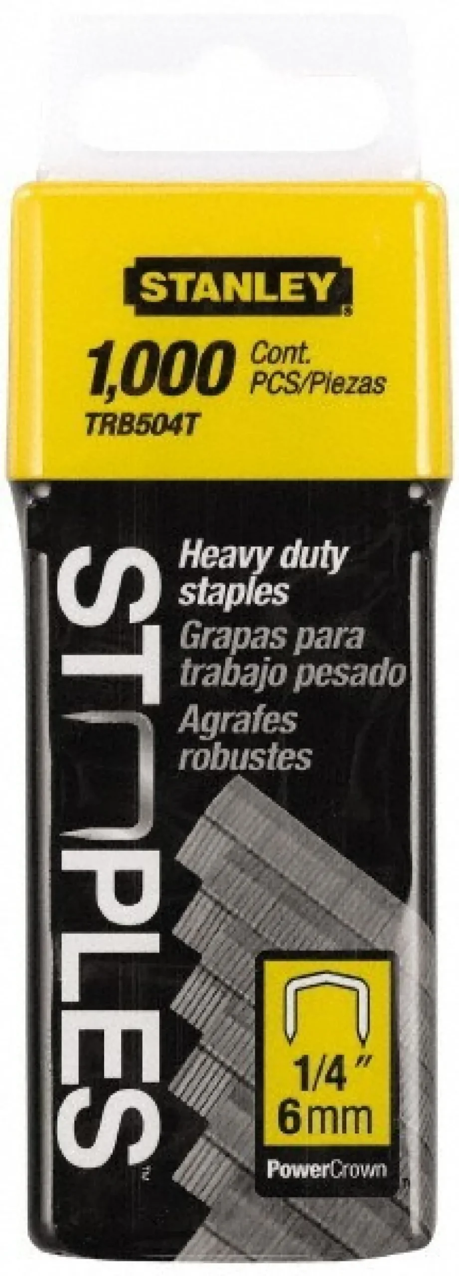 Galvanized Steel Heavy-Duty Power Crown Staple: 1/4" Leg Length