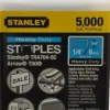 Galvanized Steel Heavy-Duty Power Crown Staple: 1/4" Leg Length