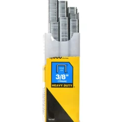 Galvanized Steel Heavy-Duty Power Crown Staple: 3/8" Leg Length