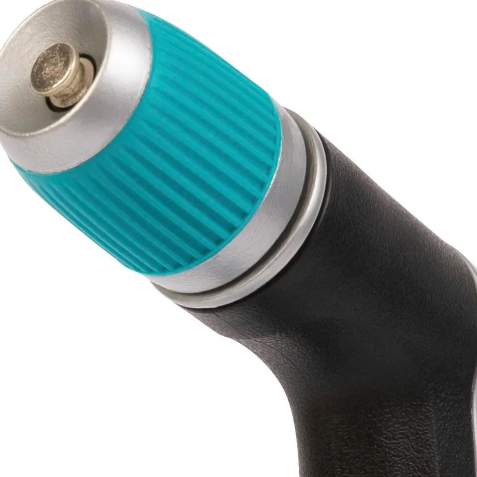 Garden Hose Adjustable & Cleaning Nozzle: 3/4" GHT, Metal & Plastic