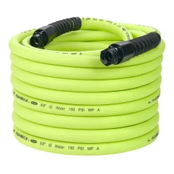 Garden Hose: 5/8" Dia, 100 ft, 3/4" GHT Thread, Green, Hybrid Polymer, 150 psi
